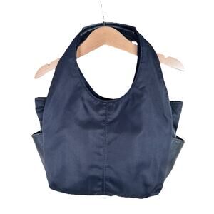 Norma Kamali small bag 3 sections slouchy synthetic+leather modern pockets